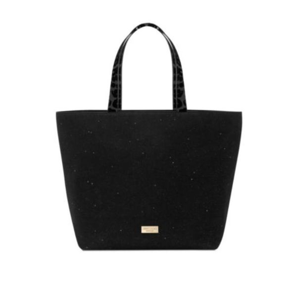 Jimmy Choo Parfums Black Nylon Leopard Double Handles Tote Bag Purse - Picture 1 of 13